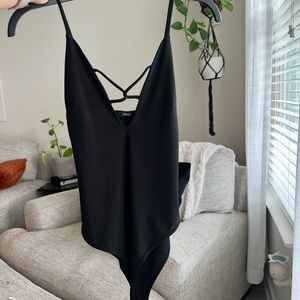 Black tank top body suit